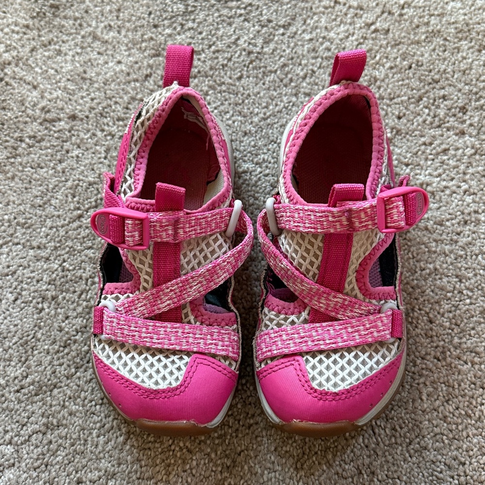 Chaco- Pink and White Mesh Sneakers